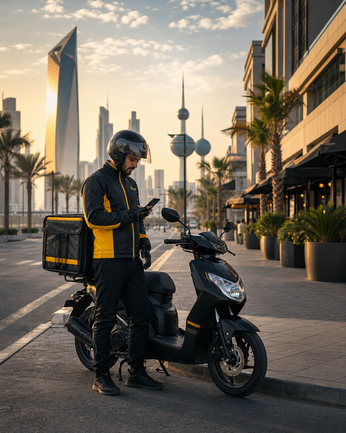 SawagIn delivery rider in Kuwait City